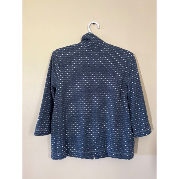 Weekends By Chico's Womens Size 0 US Size 4 Long Sleeve Polka Dotted Jacket - Picture 3 of 6